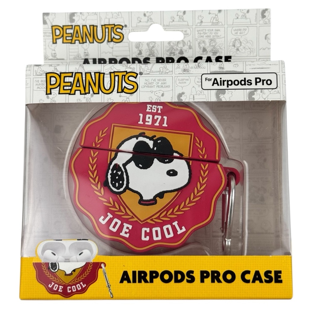 NIB Peanuts AirPods Pro Case Snoopy Protective Cover Red